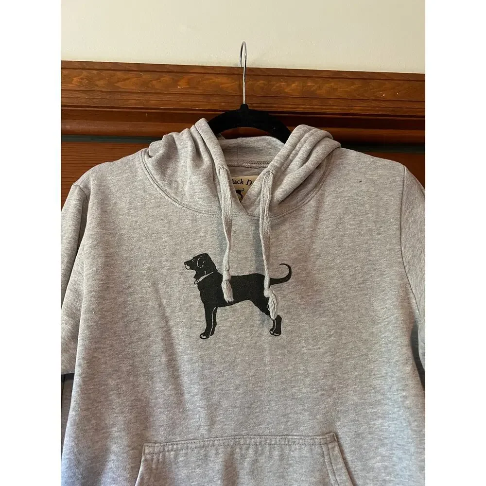 The Black Dog Women's Classic Pullover Hoodie Long Sleeve Heather Gray Size XS